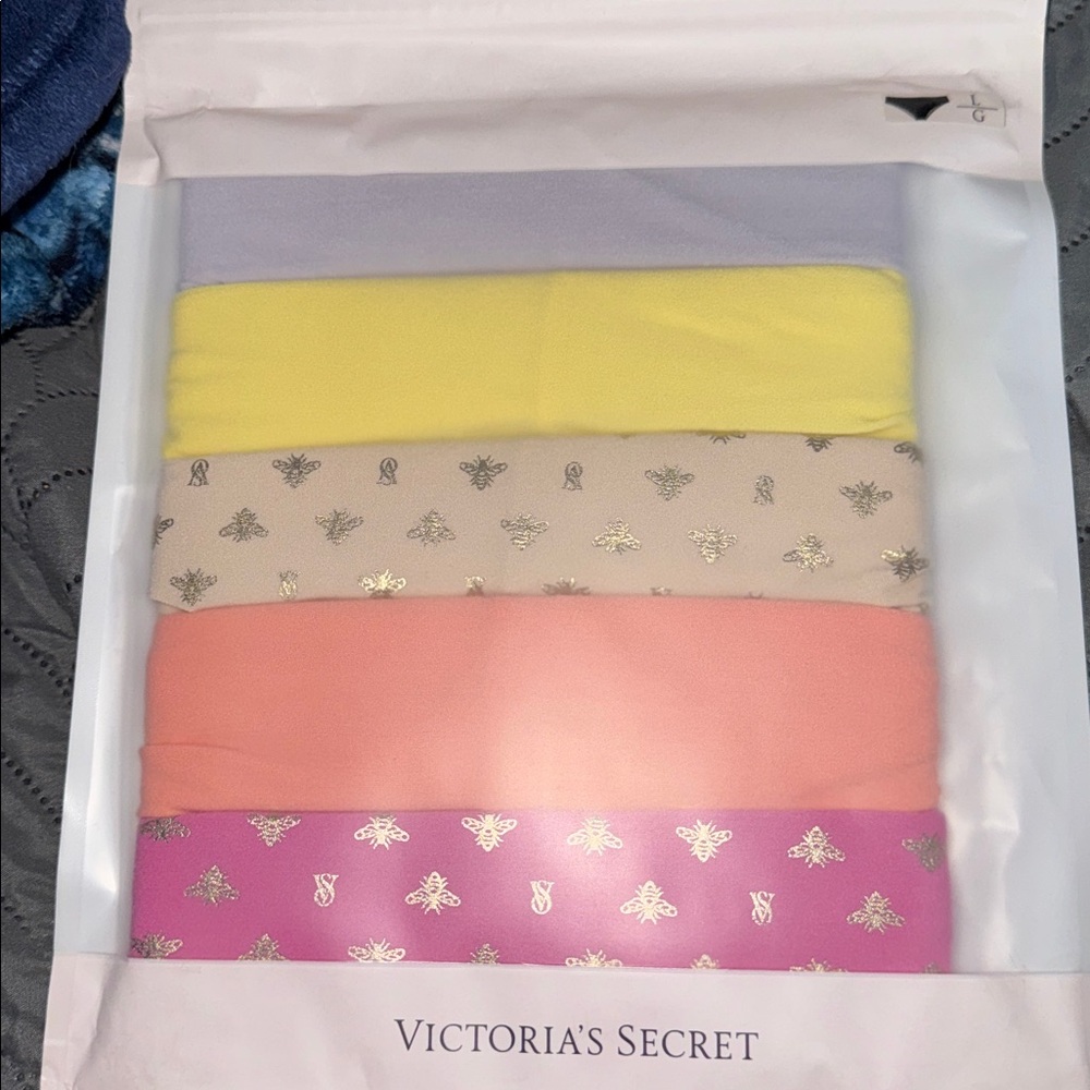 Victoria's Secret NIP Cheeky Panty 5 Pack - pink, yellow, & Blue